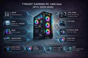 GAMING PC I5-14400F, RTX 5050 -16GB RAM