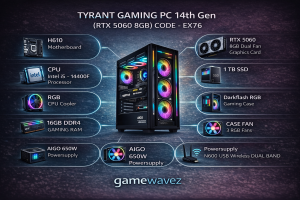 GAMING PC I5-14400F, RTX 5060 -16GB RAM