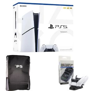 PlayStation 5 Slim Disc PAL +PS5 Console Bag +Double Charger Dock