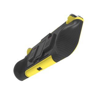 2 in 1 Hard PC+TPU Protective Case Cover with 2 Game Card Storage Slot and Stand Holder for Nintendo Switch Lite Console Black +Yellow