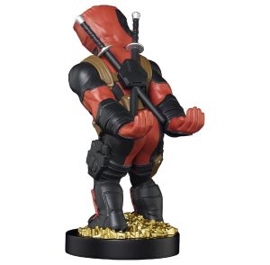 Exquisite Gaming: Marvel: Deadpool Rear View - Original Mobile Phone & Gaming Controller Holder, Device Stand, Cable Guys, Licensed Figure Red