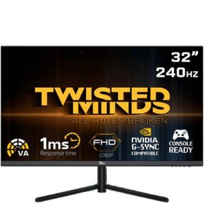 Twisted Minds 32 ,FHD ,240HZ ,VA, 1ms/HDR HDMI2.1 Gaming Monitor TM32FHD240VA