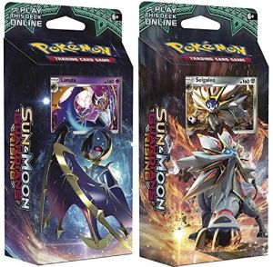 Pokemon TCG: Sun & Moon Guardians Rising, Bundle Of Two 60-Card Theme Decks Featuring A Holographic Solgaleo & Lunala