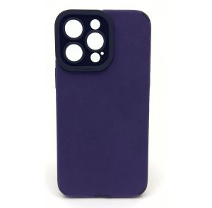 Solid Leather TPU Plastic Phone Case for iPhone Purple/iPhone