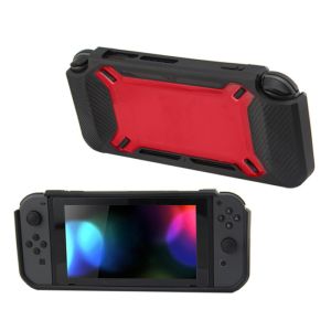 Nintendo Switch Rubberized Hard Case-black+red