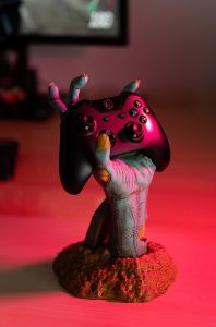 Gaming Controller Holder One More Life | Controller Holder Figure | Headphone Stand & Controller | Gaming Accessories For Desk | Gamer Gifts 