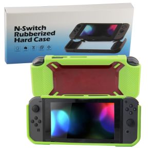 Nintendo Switch Rubberized Hard Case_green+red