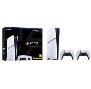 Sony PlayStation 5 Slim Digital Console - Two DualSense Wireless Controllers Bundle