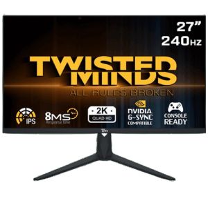 Twisted Minds 27" QHD 240HZ, IPS, 1MS, HDMI 2.1 Gaming Monitor TM27DQI