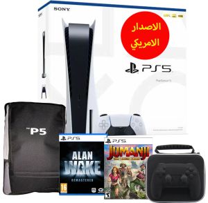 PS5 Console USA+PS5 Jumanji +PS5Alan Wake+PS5 Controller Bag+PS5 Console Bag