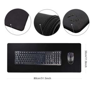 Gaming Mouse Pad & Large Desk Pads Non-Slip Rubber Bas 80x30 Black