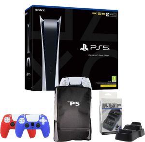 PS5 Digital Edition Console-Bag-2Silicon-Charger Controller
