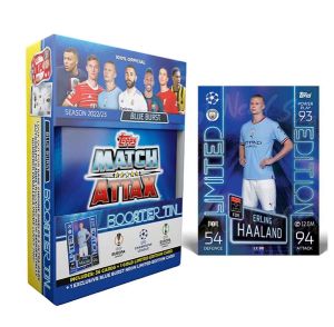 2022-23 Topps Match Attax Champions League Cards - Blue Mini Tin (38 Cards + 2 LE)