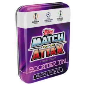 2022-23 Topps Match Attax Champions League Cards - Purple Mini Tin (38 Cards + 2 LE)