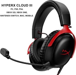 HyperX Cloud III – Wired Gaming Headset, PC, PS5, PS4,Xbox Series X|S