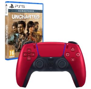 PS5 DualSense Controller Volcanic Red +PS5 UNCHARTED Legacy Of Thieves Collection-PAL