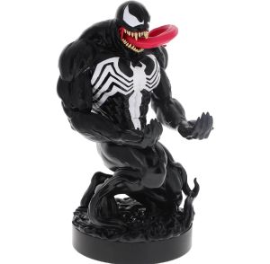 Exquisite Gaming: Marvel: Venom - Original Mobile Phone & Gaming Controller Holder, Device Stand, Cable Guys, Licensed Figure 