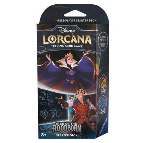 Ravensburger Disney Lorcana: Rise of The Floodborn TCG Starter Deck Amber & Sapphire for Ages 8 and Up