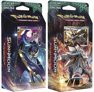 Pokemon TCG: Sun & Moon Guardians Rising, Bundle Of Two 60-Card Theme Decks Featuring A Holographic Solgaleo & Lunala 