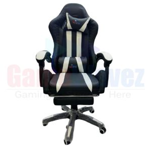 Gamewavez Gaming Chair -Black+white RGB 1039FH