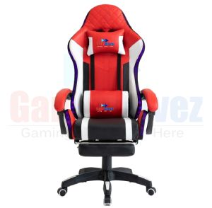 Gamewavez Gaming Chair -White + red + black RGB 1039FH