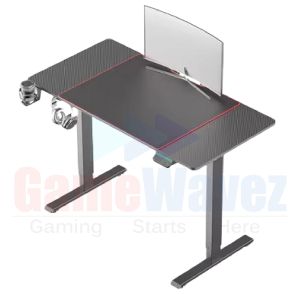Gaming Desk 140X60X72-115 W / Single Motor-Mouse Pad