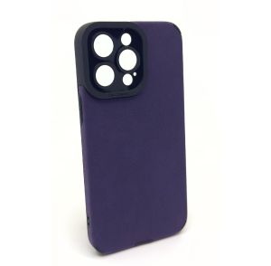 Solid Leather TPU Plastic Phone Case for iPhone Purple/iPhone