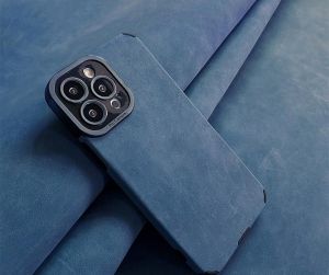 Durable PU Leather TPU Mobile Case for Iphone Blue