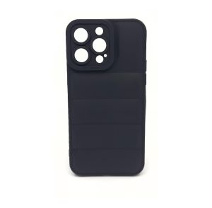 Solid Puffer Phone Case Compatible With IPhone /Black
