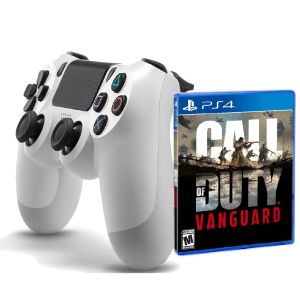  DualShock 4 Wireless Controller Glacier White +PS4 Call Of Duty Vanguard -USA