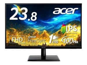 Acer EK241YEbmix Monitor, 23.8" FHD IPS Display, 100Hz Refresh Rate, 1ms (VRB) Response Time, AMD FreeSync Technology, Built-In Speakers, Flickerless Feature, Black