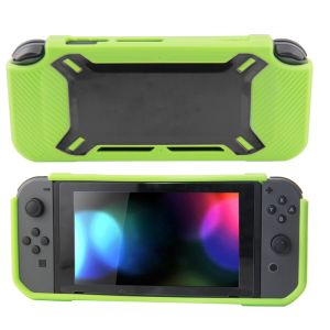  Nintendo Switch Rubberized Hard Case-green+black