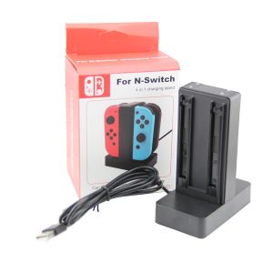  4 in 1 charging stand for nintendo switch joy con-Black
