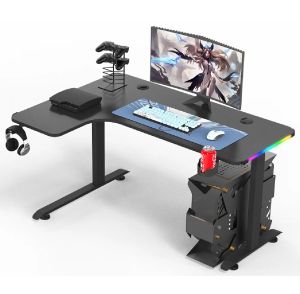 Gaming desk QUARTTZ 1600 *(600-100)*730 MM WITH RGB L SHAPE